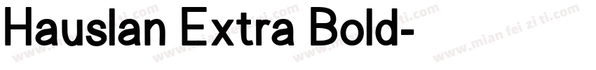 Hauslan Extra Bold字体转换